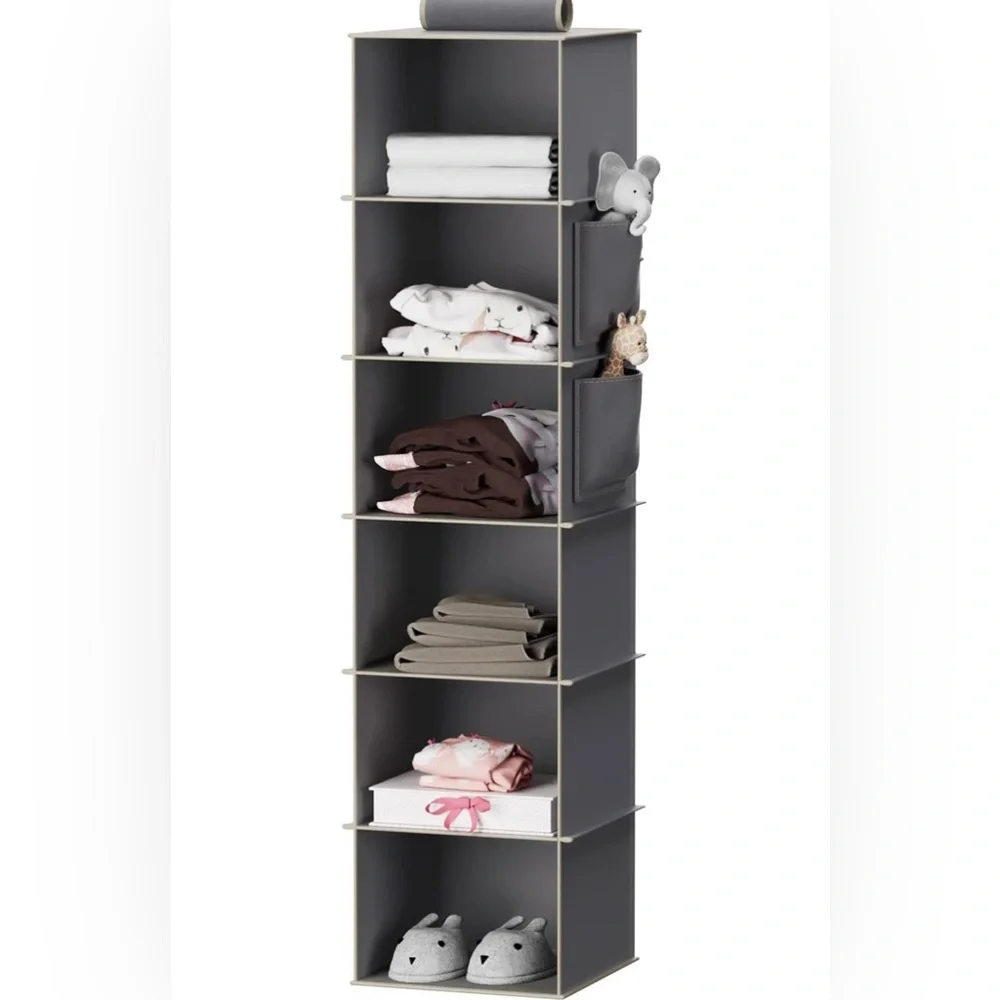 Hanging closet organizer-6 shelf